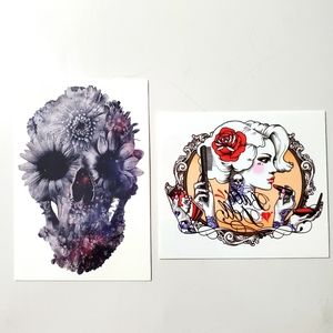 🙏 TATTIFY Temporary tattoos art pin up girl skull